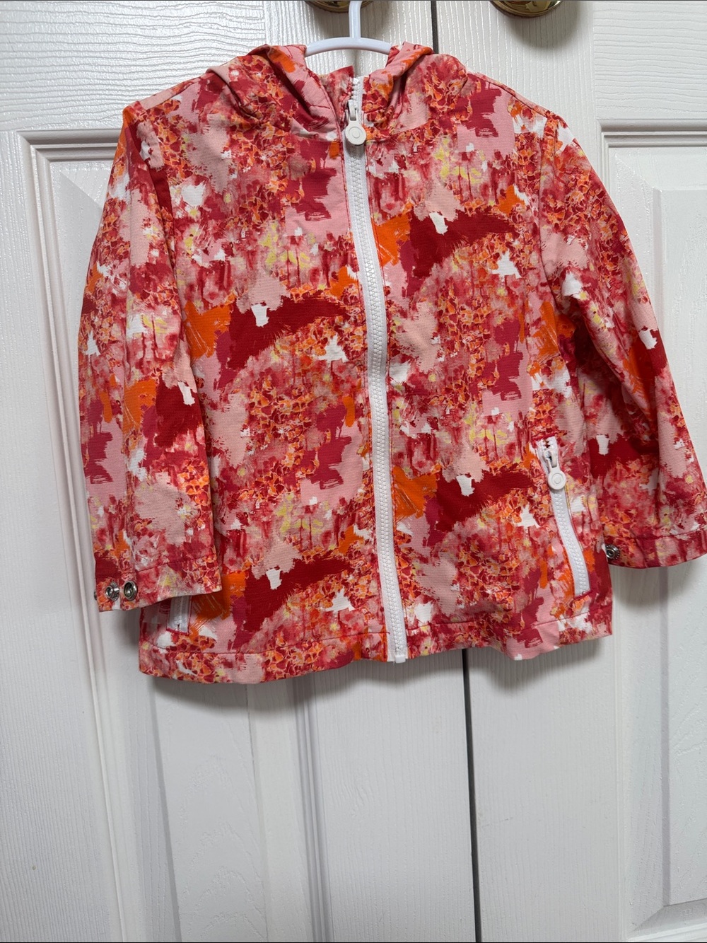 Hunter for target Girls' Pink & Red Floral Print Hooded Jacket size 18m